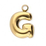 Stainless Steel - Rostfrei Stahl Anh&auml;nger Buchstaben G Gold