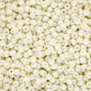 Glasperlen Rocailles 8/0 (3 mm) Off white
