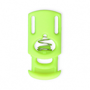Farbiges Zubeh&ouml;r Kordelstopper Rechteck Neon green