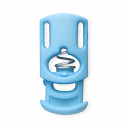 Farbiges Zubeh&ouml;r Kordelstopper Rechteck Light blue