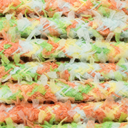 Trendy Paracord 8 mm Green-coral orange-yellow-white