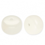 Acrylperlen Disc Off white-marble