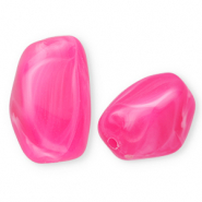Acrylperlen Rechteck Fuchsia-marble
