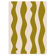 BY31&reg; SchmuckKarten Wellen Olive green-cr&egrave;me
