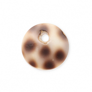 Muschel Anh&auml;nger Specials Rund Brown-beige