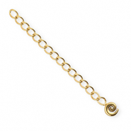 BY31&reg; Stainless Steel - Rostfrei Stahl Schmuckzubeh&ouml;r Verl&auml;ngerungsketten Set Spirale Gold