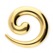 Stainless Steel - Rostfrei Stahl Statement Broschen Spirale Gold