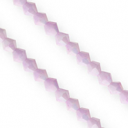 Glas Top Facett Perlen Bicone 6&nbsp;mm Lilac-AB coating