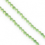 Top Glas Facett Perlen Rund 4&nbsp;mm Light green-AB coating