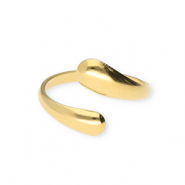 Ringe aus Stainless Steel - Rostfreiem Stahl Tropfen Gold