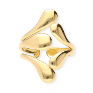 Ringe aus Stainless Steel - Rostfreiem Stahl Tropfen Gold
