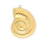 Stainless Steel - Rostfrei Stahl Anh&auml;nger Muschel Gold