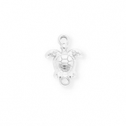 Stainless Steel - Rostfrei Stahl Schmuckzubeh&ouml;r Zwischenst&uuml;ck Schildkr&ouml;te Silver