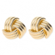 Statement Ohrringe&nbsp;/&nbsp;Ohrstecker Affenfaust mit Rostfrei Stahl-Stecker Gold