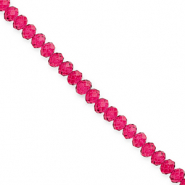 Top Glas Facett Perlen 4x3&nbsp;mm Rondellen Cherry pink