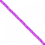 Top Glas Facett Perlen 3x2&nbsp;mm Rondellen Grape purple