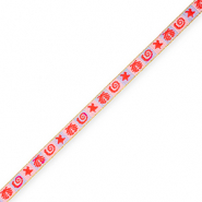 BY31® Schmuckband mit Tekst Meeresleben Light pink-powder blue-poppy red-gold