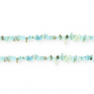 Muschel Perlen Chipstone Blue