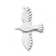 Stainless Steel - Rostfrei Stahl Anhänger Vogel Silver