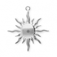 Stainless Steel - Rostfrei Stahl Anhänger Sonne Silver