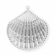 Stainless Steel - Rostfrei Stahl Anhänger Muschel Silver