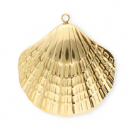 Stainless Steel - Rostfrei Stahl Anhänger Muschel Gold