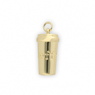 Brass TQ Metall Anhänger Becher Gold