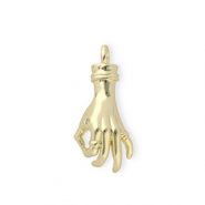 Brass TQ Metall Anhänger "OK" Gold