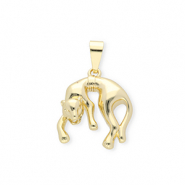 Brass TQ Metall Anhänger Tiger Gold