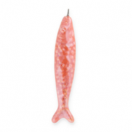 DQ® Griechische Keramik Anhänger Sardine Coral pink