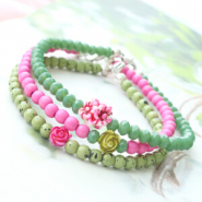 Schmucksets Rosen und Blumen Perlen