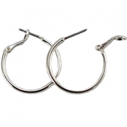 Metall Zubeh&ouml;r DQ Creolen 20mm Silber