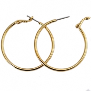 Metall Zubeh&ouml;r DQ Creolen 30mm Gold 