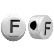 DQ Metall Perlen Buchstabe F Antik silber (Nickelfrei)