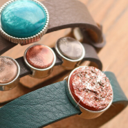 Schmucksets Stilvolle Cuoio Ambänder und Polaris Elements Cabochons