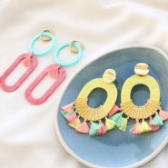 Schmucksets Moderne Statement Ohrringe mit Resin Anhängern