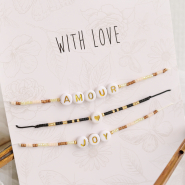 Schmucksets Die besten Armbänder für Ihr Sortiment! Die neuesten trendigen Miyuki Armbänder mit Buchstaben Perlen in verschiedenen Designs!