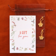 Schmucksets Geschenkset 2: Ohrringe mit DQ Metall Anhängern