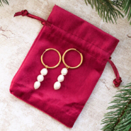 Schmucksets Geschenkset 4: Stilvolle Ohrringe mit Süsswasserperlen
