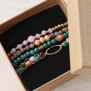 Schmucksets Machen Sie Armbänder und Ohrringe aus Jade Naturstein Perlen