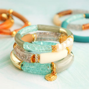 Schmucksets Inspirationen zu Armbänder mit Tube Acrylperlen Crackle