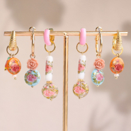 Schmucksets Werden Sie kreativ mit Glasperlen mit Blumendekor