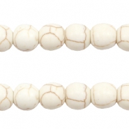 Keramik Perlen 8mm Off white