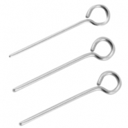 Stainless Steel Schmuckzubeh&ouml;r Kettelstifte 35mm aus rostfreiem Stahl Silber