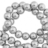 H&auml;matit Perlen rund 4mm Light grey
