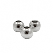Metall Perlen TQ 6mm Antique silber