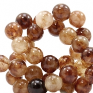Naturstein Perlen Quarz 8mm Multicolour natural brown