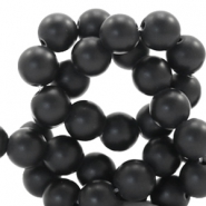Naturstein Perlen 6mm matt black