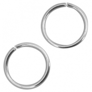 Stainless Steel - Rostfreiem Stahl Schmuckzubeh&ouml;r Bindering 4mm Silber