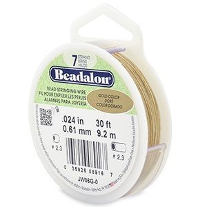 Beadalon Schmuckdraht 7 Str&auml;nge 0.61mm Gold